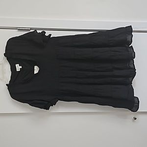 &Merci tiered Babydoll black dress size L